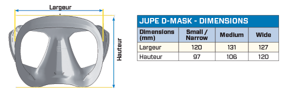 Taille jupe silicone masque D-Mask Scubapro