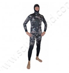 Salopette de combinaison de chasse SERIOLE STRETCHY Camo Noir