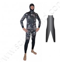 Salopette de combinaison de chasse SERIOLE STRETCHY Camo Noir