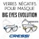 Verres négatifs pour masque de plongée Big Eyes Evolution