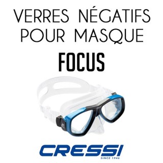 Verres négatifs pour masque de plongée Focus