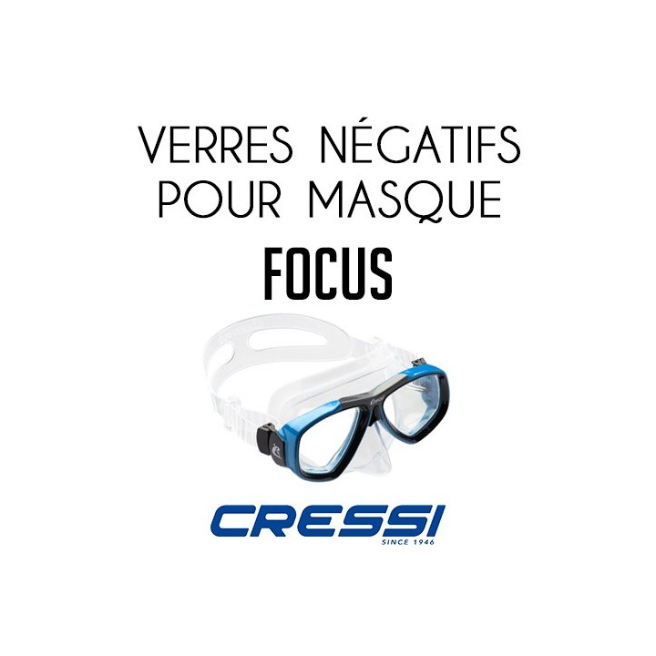 Verres négatifs pour masque de plongée Focus