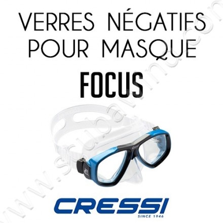 Verre négatif pour masque de plongée Focus