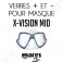 Verres positifs et négatifs pour masque de plongée X-Vision MID