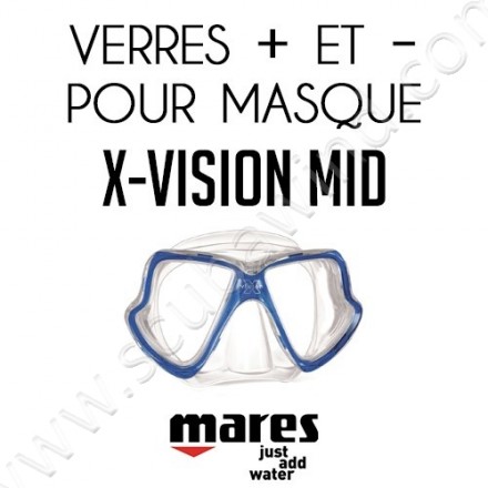Verres pour masque de plongée X-Vision MID