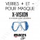 Verres positifs et négatifs pour masque de plongée X-Vision & Ultra LiquidSkin