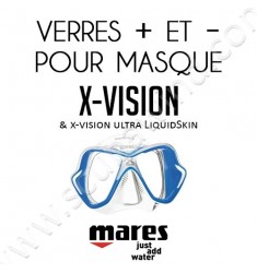 Verres positifs ou négatifs pour masque de plongée X-Vision & Ultra LiquidSkin