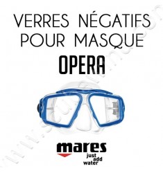 Verre négatif pour masque de plongée Opera