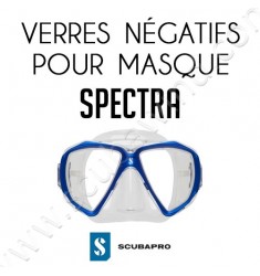 Verre négatif pour masque de plongée Spectra