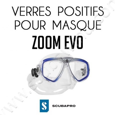 Verre positif pour masque de plongée Zoom