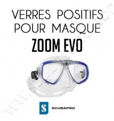 Verre positif pour masque de plongée Zoom