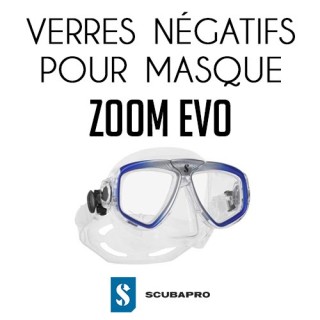 Verres négatifs pour masque de plongée Zoom