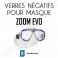 Verres négatifs pour masque de plongée Zoom