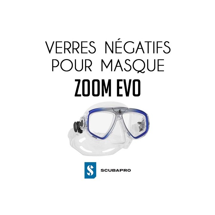 Verres négatifs pour masque de plongée Zoom