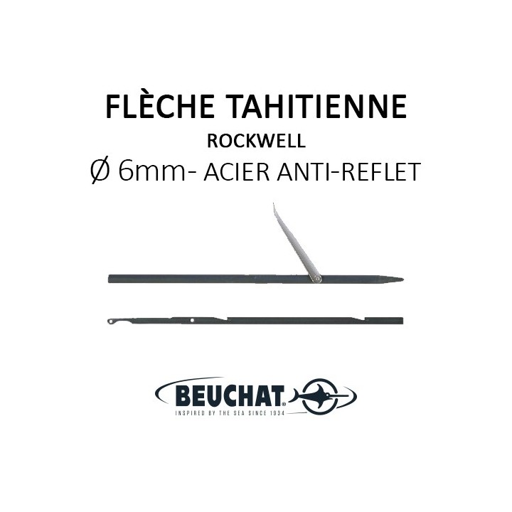 Flèche Tahitienne Rocksteel anti reflet noir 6mm Flèche Tahitienne Rocksteel anti reflet noir 6mm