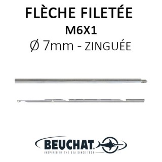 Flèche Filetée Zinguée 7mm - M6x1