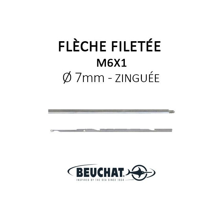 Flèche Filetée Zinguée 7mm - M6x1 Flèche Filetée Zinguée 7mm - M6x1