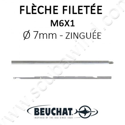 Flèche Filetée Zinguée 7mm - M6x1