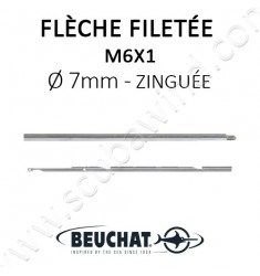 Flèche Filetée Zinguée 7mm - M6x1