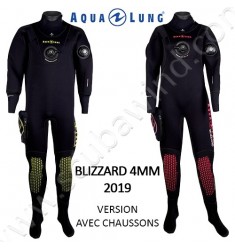 Combinaison étanche Blizzard 4mm avec chaussons (Version 2019)