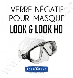 Verre négatif pour masque de plongée Look & Look HD