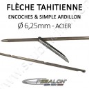 Flèche tahitienne SANDVIK Ø6,25mm avec simple ardillon