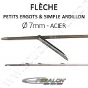 Flèche SANDVIK Ø7mm avec simple ardillon - ergot goupille basse