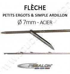 Flèche SANDVIK Ø7mm avec simple ardillon - ergot goupille basse