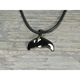 Pendentif Hematite Queue de baleine