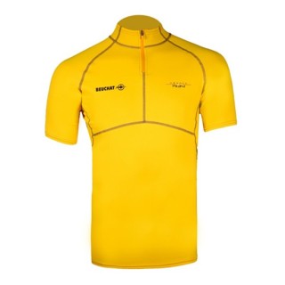 Rashguard Atoll manches courtes - Jaune Plongée