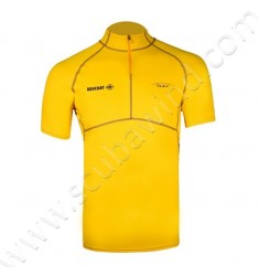 Rashguard Atoll manches courtes - Jaune Plongée