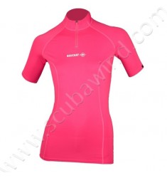 Rashguard Atoll manches courtes - Rose