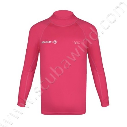 Rashguard Atoll junior manches longues - Rose