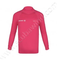 Rashguard Atoll junior manches longues - Rose