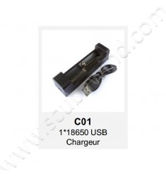 Chargeur USB pour batterie 18650