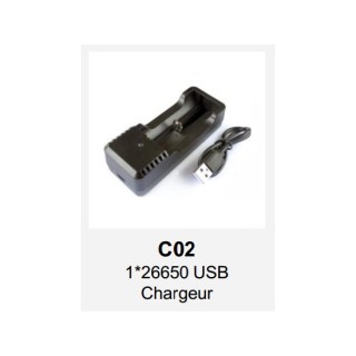 Chargeur USB pour batterie 26650