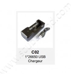 Chargeur USB pour batterie 26650