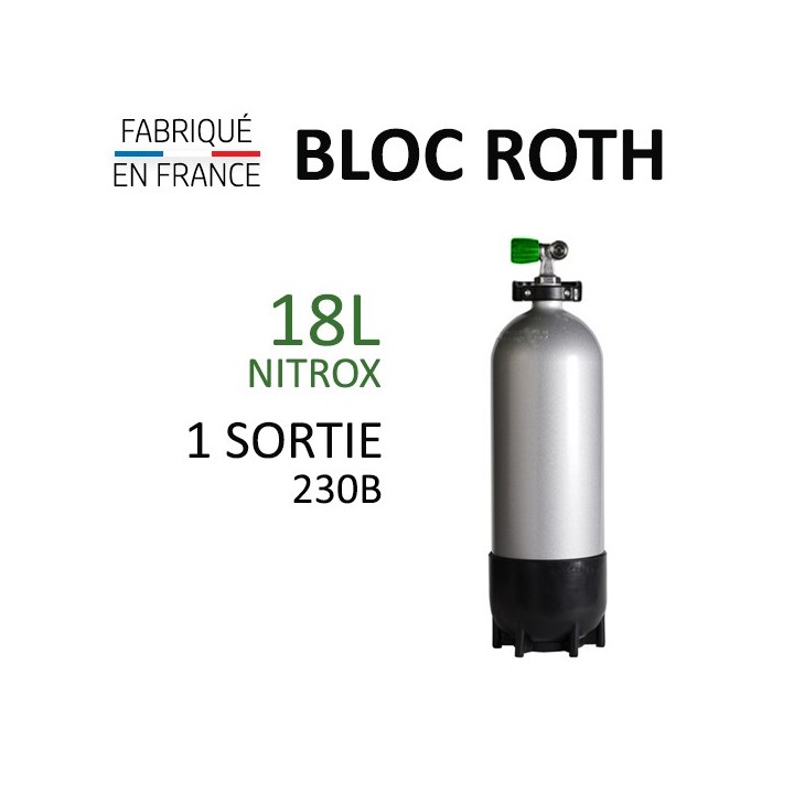 Bloc de 18L Nitrox - 1 sortie Bloc de 18L Nitrox - 1 sortie