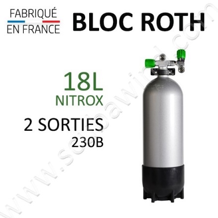 Bloc de 18L Nitrox - 2 sorties