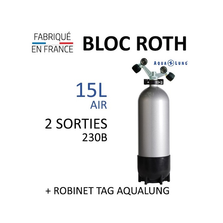 Bloc de 15L Air - Robinet TAG (Aqualung)