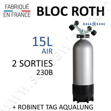 Bloc de 15L Air - Robinet TAG (Aqualung)