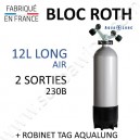 Bloc de 12L Long Air - Robinet TAG (Aqualung)