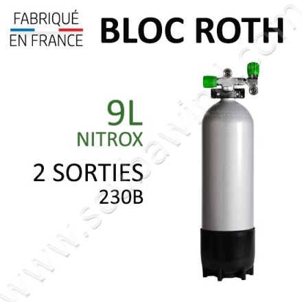 Bloc de 9L Nitrox - 2 sorties