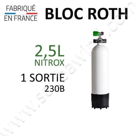 Bloc de 2,5L Nitrox - 1 sortie