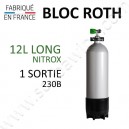 Bloc de 12L Long Nitrox - 230B - 1 sortie