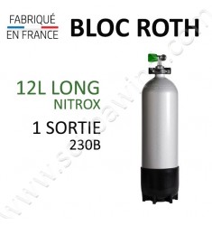 Bloc de 12L Long Nitrox - 230B - 1 sortie