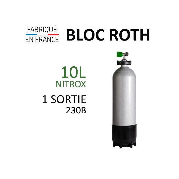Bloc de 10L Nitrox - 1 sortie Bloc de 10L Nitrox - 1 sortie