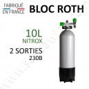 Bloc de 10L Nitrox - 230B - 2 sorties