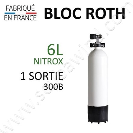 Bloc de 6L Nitrox - 300B - 1 sortie