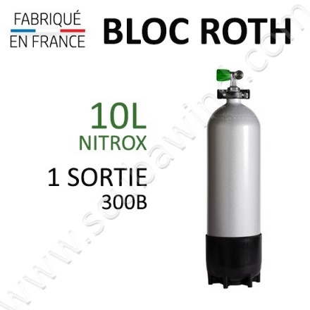 Bloc de 10L Nitrox - 300B - 1 sortie